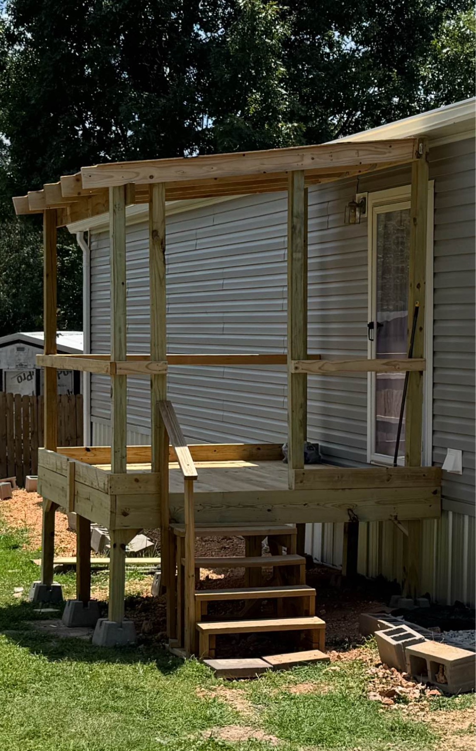 Custom wood porch project